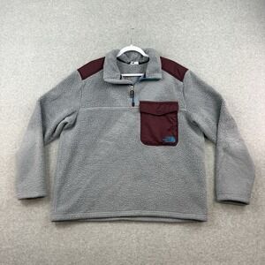 The North Face Sherpa 1/4 Zip Pullover Mens XL Groveland Deep Pile Sweater Fleec